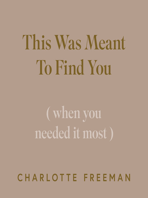 Cover image for This Was Meant to Find You